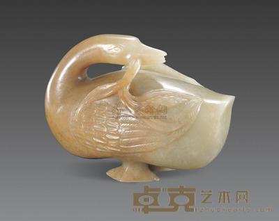 清中期 玉鹅 长7.3cm