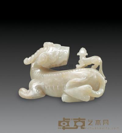 明 玉望子成龙摆件 长7.5cm