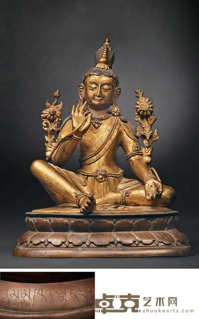 18世纪 弥勒菩萨 高24.5cm