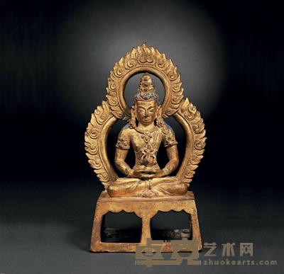 清乾隆 无量寿佛 高21.5cm