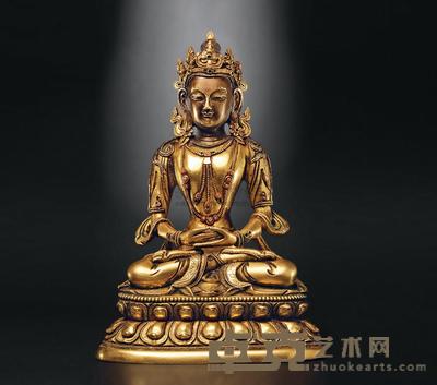 18世纪  无量寿佛 高16.8cm