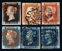 1840-1854年 ○英国早期邮票一组六枚
