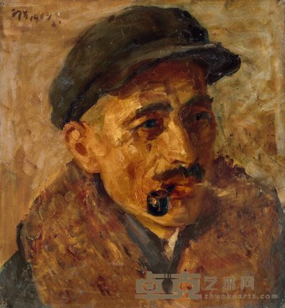 俞云阶 1962年作 钱延康肖像 32×30cm