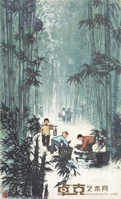 张弘 1960年代早期 雨后 50.3×30.7cm