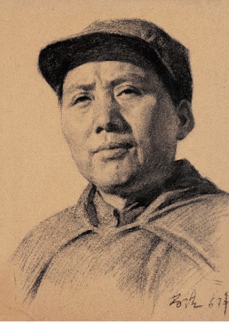 靳尚谊 1967年作 毛泽东37×27cm