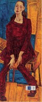 李贵男 2000年作 坐着的女人