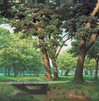 安正桓 寂静的树林 162×162cm
