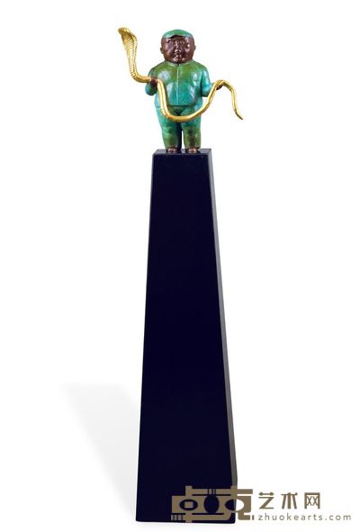 瞿广慈 十二生肖之蛇王（6/7） 36×34×15cm；30×30×110cm