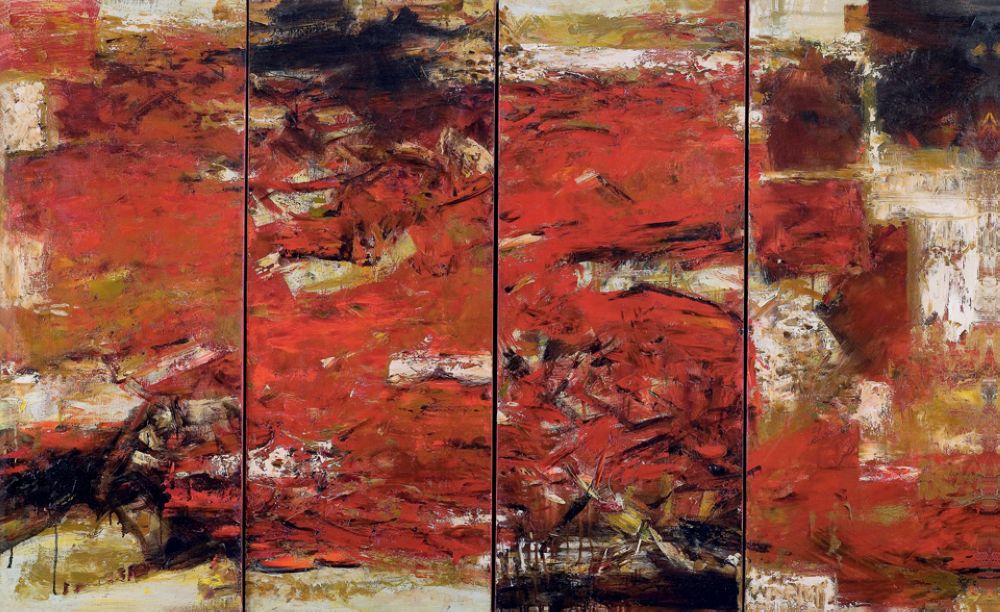 许江 1996年作 红云100×160cm