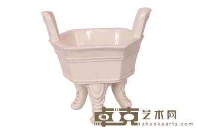 德化窑三足炉 高：20cm