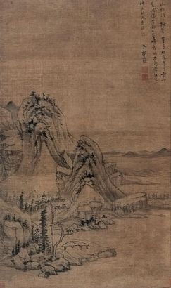 杨文骢 溪岸草亭 镜框