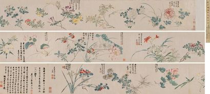 王醴 天启丙寅（1626年）作 百花图 手卷