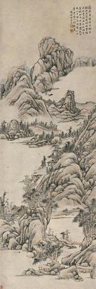 方士庶 雍正辛亥（1731年）作 山水 立轴