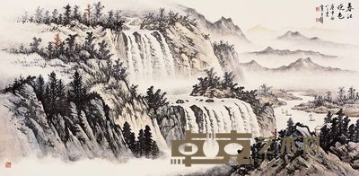 黄君璧 1981年作 春江晓色 镜心 60×120cm