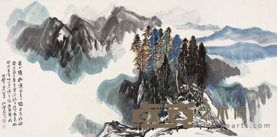 何海霞 1986年作 蜀山图 镜心 67×137cm
