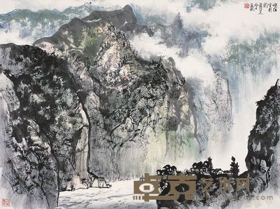 黄纯尧 1996年作 峡江云起图 镜心 68.5×91.5cm