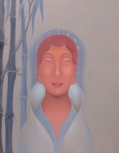 李爽 2007年作 苔色连深竹