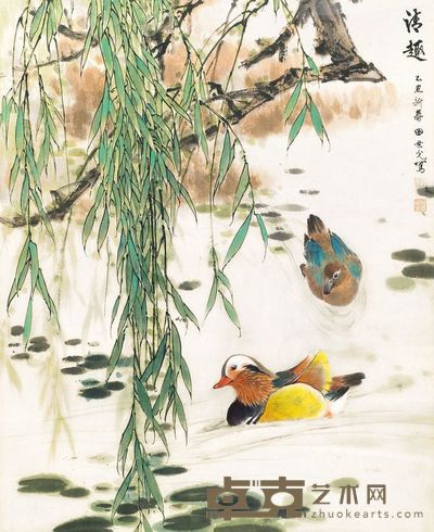 田世光 1985年作 清趣 镜心 82×68cm