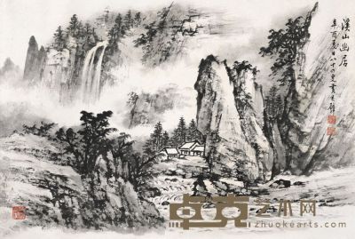 黄君璧 1981年作 溪山幽居 镜心 40×59cm