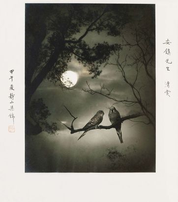 郎静山 1954年作 花好月圆