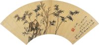笪重光 癸巳（1653）年作 枯木竹石 扇片
