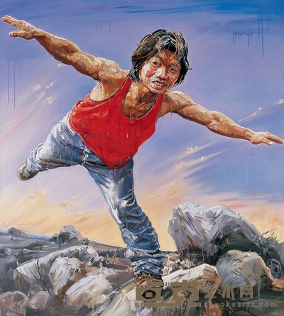 赵晓东 2009年作 金鸡独立 200×180cm