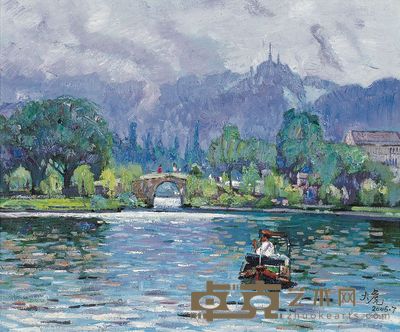 秦大虎 2006年作 眺望北高峰 50×60cm