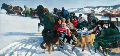 李树基 2009年作 北极村的人们