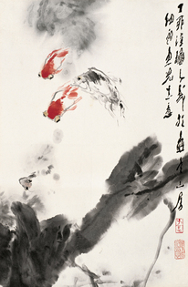 王子武 1987年作 细雨鱼儿出 镜心
