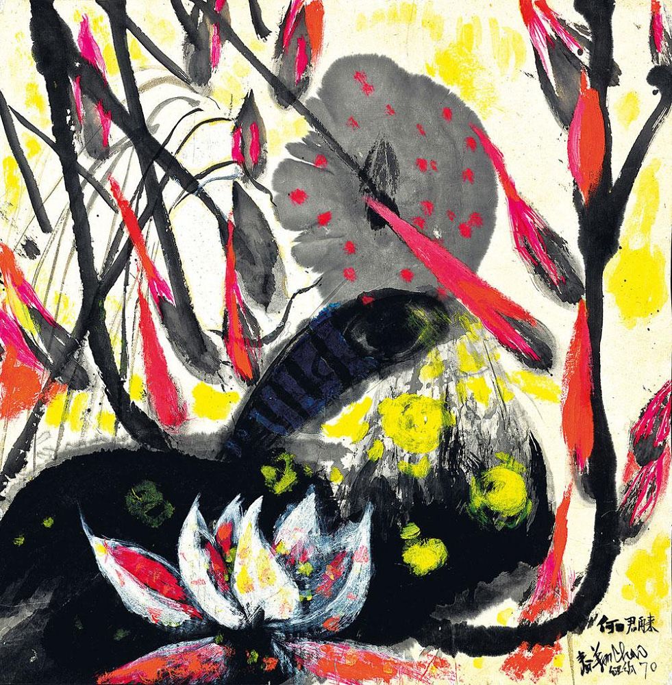 赵春翔 1970年作 何日君再来68.5×67cm