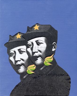 李山 2005年作 胭脂系列——双重毛泽东