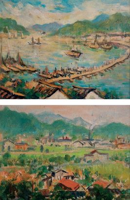 山村风景  河畔