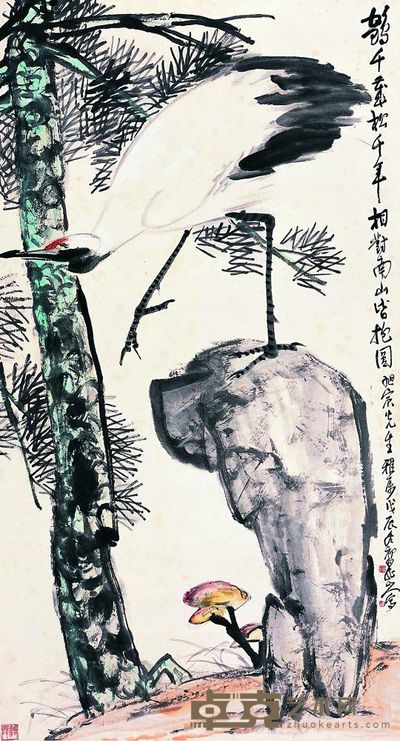 松鹤延年 151×82cm