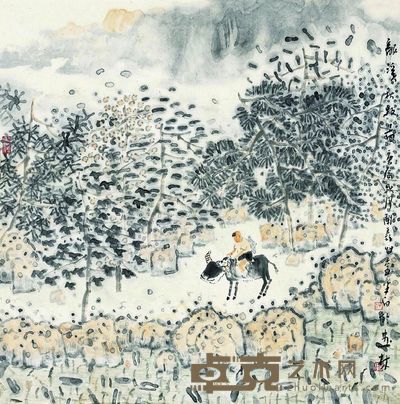 龙溪秋牧 68×68cm
