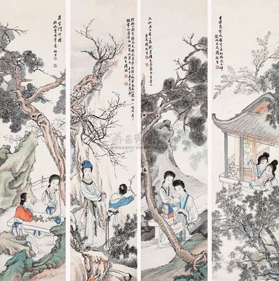 周柏生 仕女图 镜片