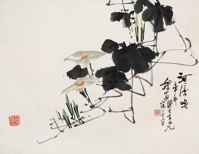 黄稷堂 牵牛花 镜片