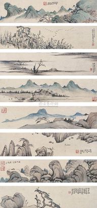 陈清远 1946年作 山水册 册页
