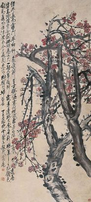 赵云壑 丁巳（1917年）作 梅花 立轴