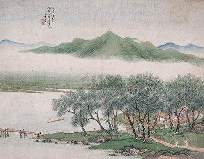 李庆 甲辰（1844年）作 碧塘春色 镜心