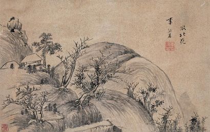 李流芳 仿董源山水 立轴