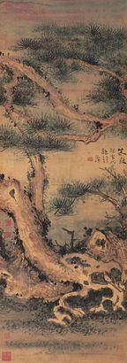 高凤翰 老松图 立轴