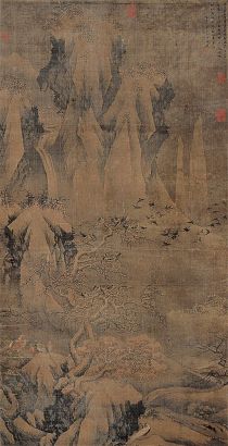 赵雍 （款） 1350年作 雪景寒林 立轴