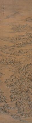 萧云从 癸巳（1653年）作 山水 立轴
