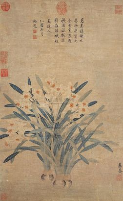 赵孟坚 （款） 水仙 镜心