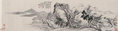 弘旿 癸卯（1783年）作 岩泉疏树图卷 手卷