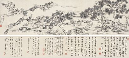 汪洛年 甲寅（1914）年作 人日题诗 手卷