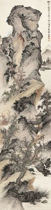 许昭 溪山晴翠图 立轴