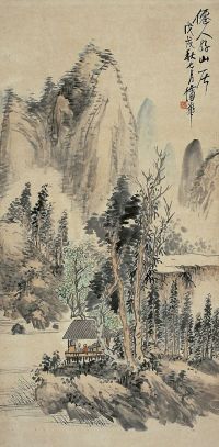 蒲华（1832～1911）僊人山居图