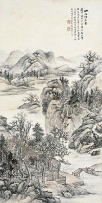 陆恢（1851～1920）幽谷村居图