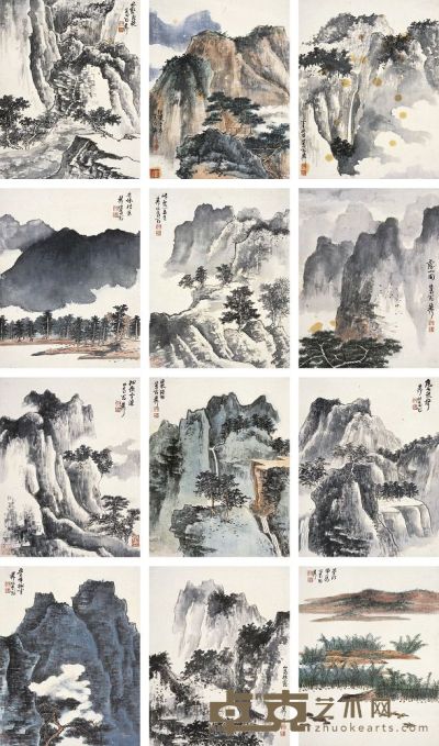 谢稚柳（1910～1997）山水册 